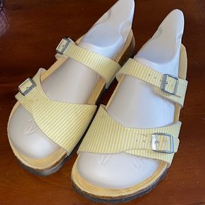 Birki Yellow Sandals worn once! 38